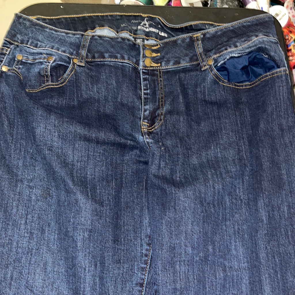 Ashley Stewart Brand Womens Plus Denim Sz 18t
